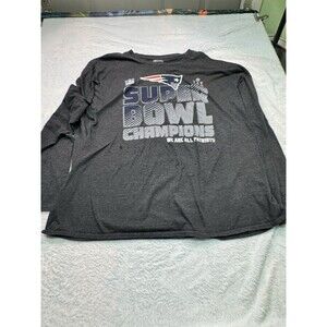 Men's XL NFL New England Patriots Super Bowl LI Champions Gray Long Sleeve Shirt